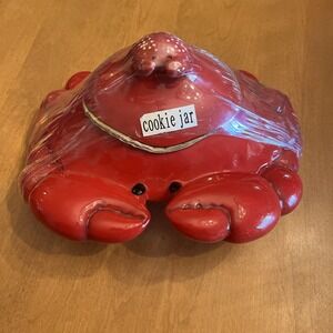 Sonoma Nantucket Collection Crab  Lidded Serving Dish/Cookie Jar NEW SEALED
